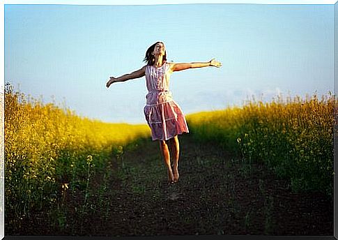 Woman on field